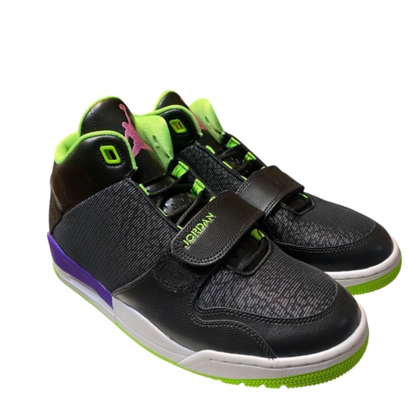 Jordan Flight Club 90\'s Men\'s Black/Green-Purple Sneakers 602661-017 Size 9.5 main image 9